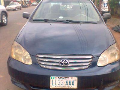 A 2003 Toyota Corolla 